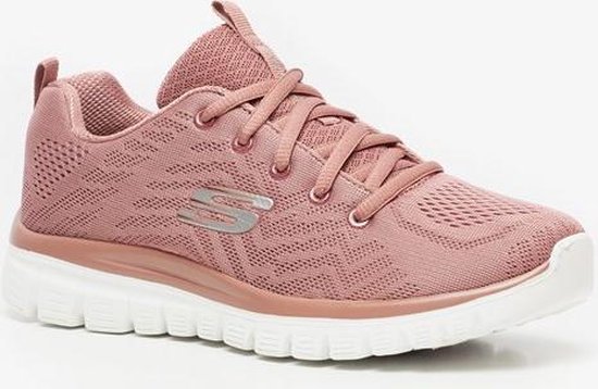 Skechers Get Connected dames sneakers - Roze - Maat 39 | bol.com