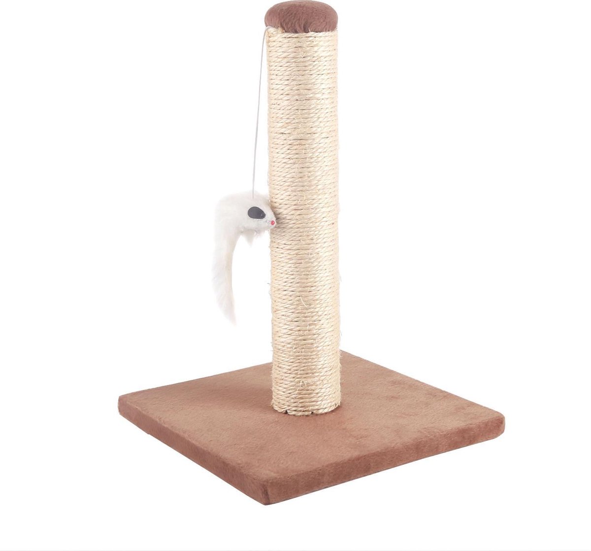 Nobleza Katten Krabpaal 40IZX - Met Speeltje - 25 x 25 x 35 cm - Geschikt voor Kittens - Beige