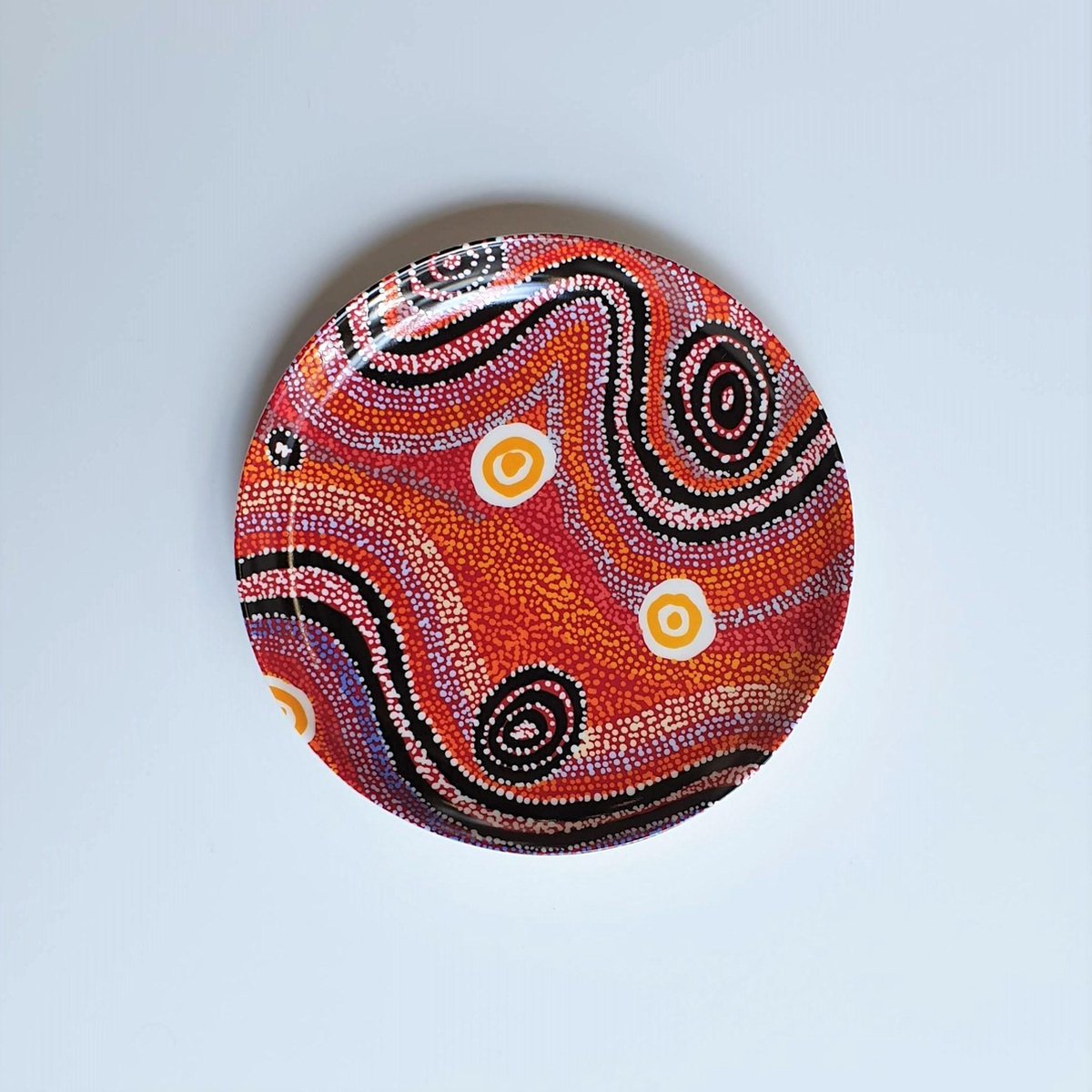 Designbord rond - Otto Jungarrayi Sims - Aboriginal collectie
