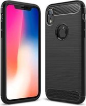 Geborstelde TPU Cover - iPhone XR - Zwart