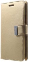Hoesje geschikt voor HTC Desire 626 / 626S Rich Diary Wallet Case Goud