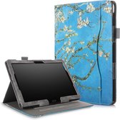 Lenovo Tab M10 hoes - Wallet Book Case - Witte Bloesem