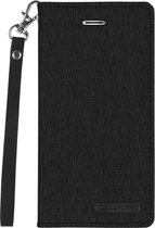 Hoesje geschikt voor Samsung Galaxy A8 Pus (2018) - mercury canvas flip wallet case - zwart