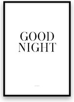 Poster: Good Night - A4 formaat - slaapkamerposter