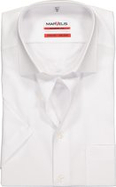 MARVELIS modern fit overhemd - korte mouw - wit - Strijkvrij - Boordmaat: 38