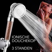 Creartix™ – Ionische Douchekop met 3 standen – Waterbesparend – Filterend – Hoge druk - Douche Kop Regendouche – Mineraalstenen - Tot 35% water besparen - Douchekoppen