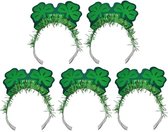 5x St. Patricks day diadeem/haarband voor volwassenen - St. Patricksday verkleedaccessoires haarbanden/diademen