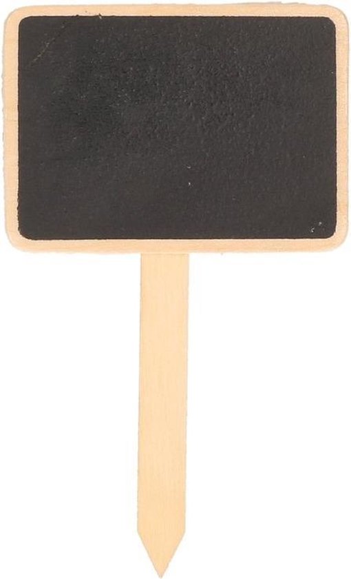 25x Mini krijtbordje op stokje 7 cm -  Planten/tuin artikelen - Schrijfbordjes - Moestuin benodigdheden
