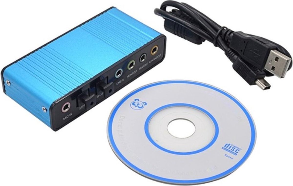 WiseGoods - Externe Geluidskaart 5.1 USB naar 3.5 mm Hoofdtelefoon - SPDIF  Digitale... | bol.com