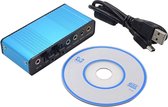 WiseGoods - Externe Geluidskaart 5.1 USB naar 3.5 mm Hoofdtelefoon - SPDIF Digitale Audio - Blauw
