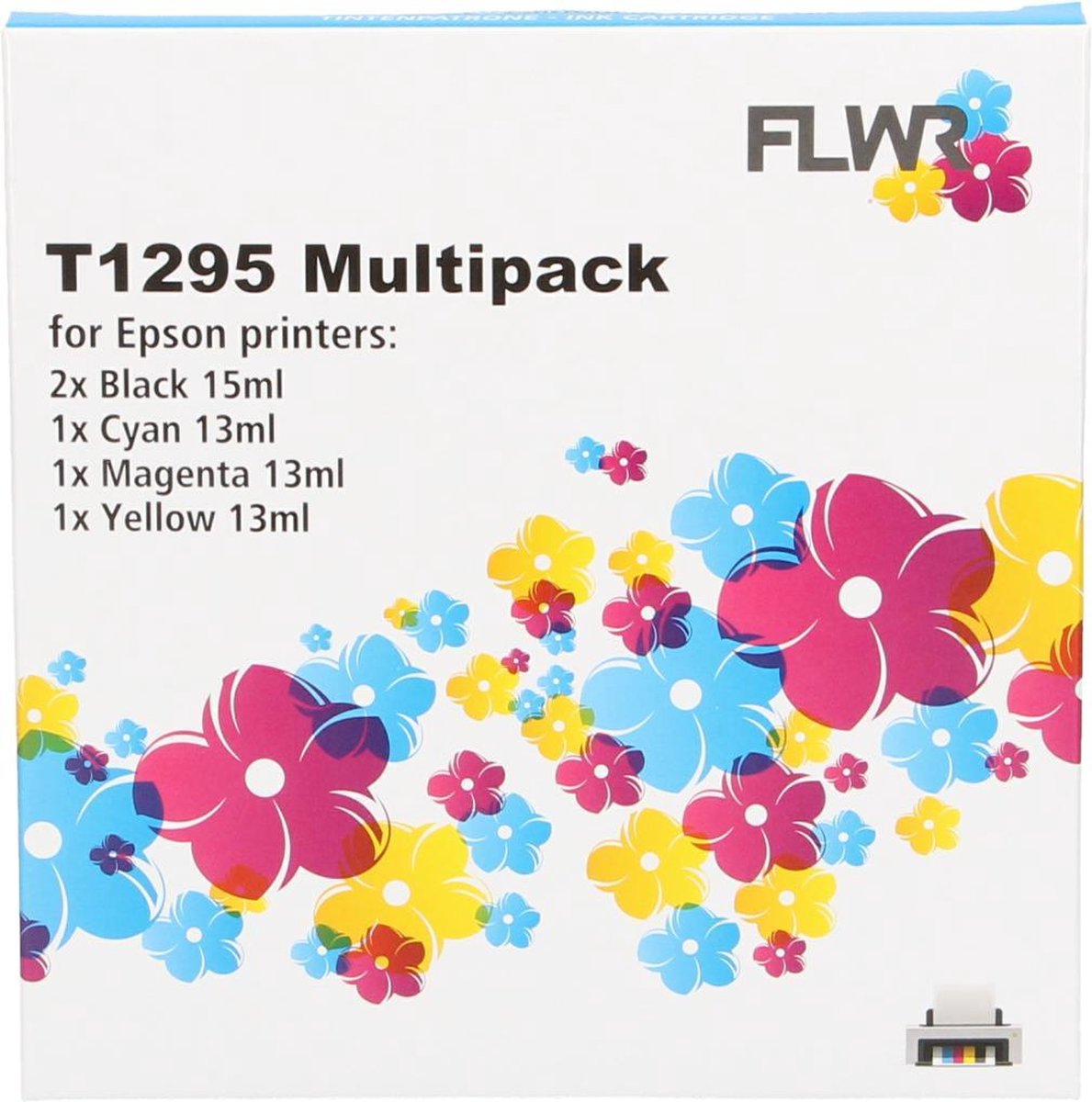 FLWR - Cartridges / Epson T1295 Multipack / zwart en kleur / Geschikt voor Epson