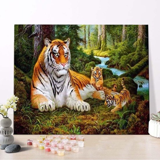Kit Peinture Par Numéros Brushme 40x50 Cm – Chevaux, Cadre Inclus, Détente Créative - 14