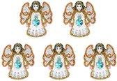Diamond Painting "JobaStores®" Sleutelhanger Set Engelen (5 stuks)