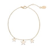 Triple Stars Armband - Armband met sterren - Stainless Steel - Goudkleurig