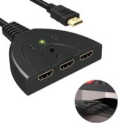 *VERNIEUWD* HDMI 4K switch splitter | 3 in 1 splitter | Verdeler | 4K kwaliteit | Ultra HD / UHD | Supersnelle verbinding | Drie aansluitingen | Zwart