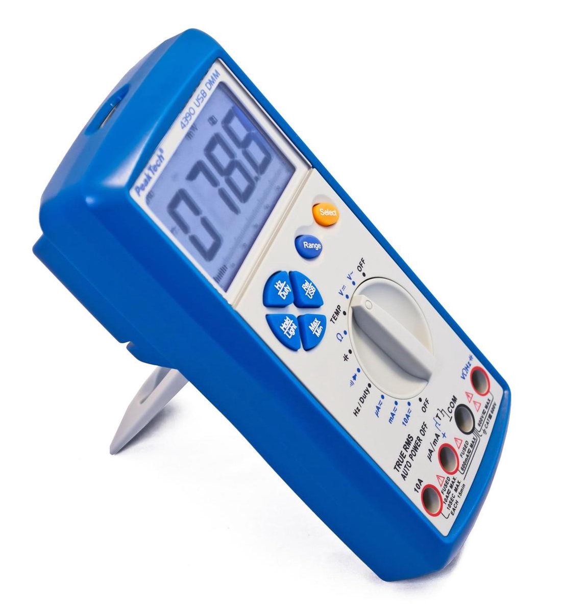 Multimètre Numérique PeakTech P1071 - Auto-Range, Mesure Jusqu'à 10A, Parfait Pour Pros Et Bricoleurs