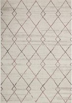 Garden Impressions Diamonds buitenkleed - 160 x 230 cm - ecru/ roze