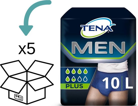 TENA Men Active Fit Pants Large - 5 packs - 50 pcs | bol.com