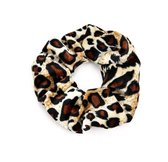 Velvet leopard scrunchie | panterprint