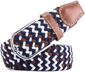 ThannaPhum Elastische riem blauw-wit-bruin