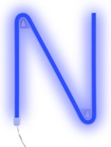 Neon LED Letter Blauw Blue N