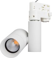 Berla - Railspot - Railsysteem - 1 LED spot - Wit - Draai / Kantelbaar - Incl. Driver - Warm wit - 2700K 8W - Verlichting - Sfeerverlichting