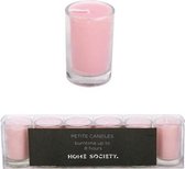 Home Society - Votive Mini Candle - Roze - set van 6