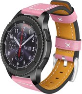 watchbands-shop.nl Leren bandje - Samsung Galaxy Watch (46mm)/Gear S3 - Roze