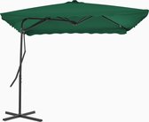 Tuinparasol met stalen paal 250x250 cm groen