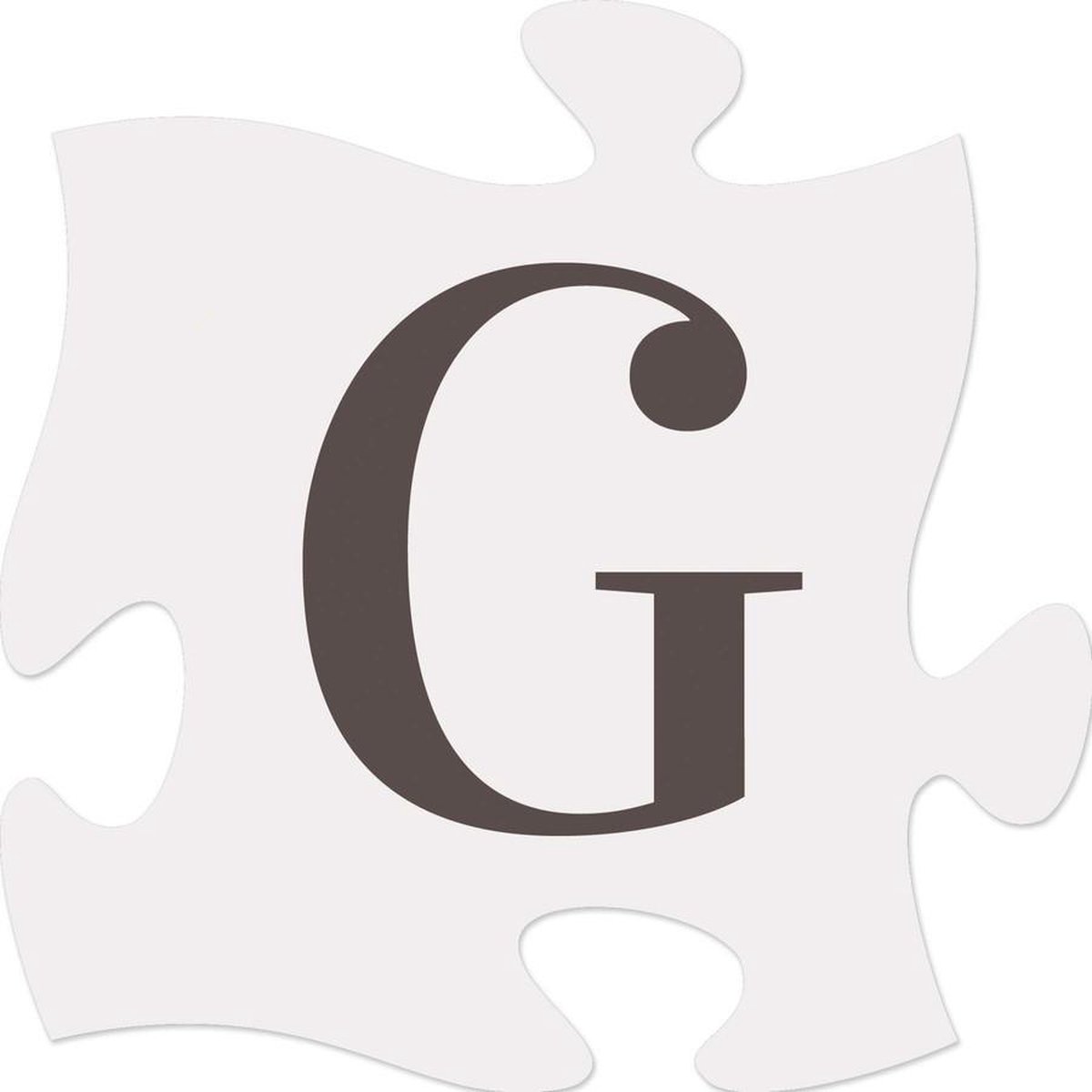 Puzzelstuk 15cm Letter G