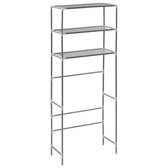 Opbergrek - RVS & Kunststof - Zilver - 3-laags - 69x28x169 cm (B x D x H)