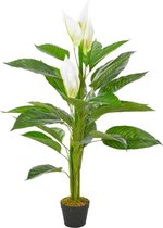 Kunstplant met pot Anthurium 115 cm wit