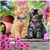 Afbeelding van het spelletje Craft Buddy Crystal Art Kaart Katten 18x18 cm