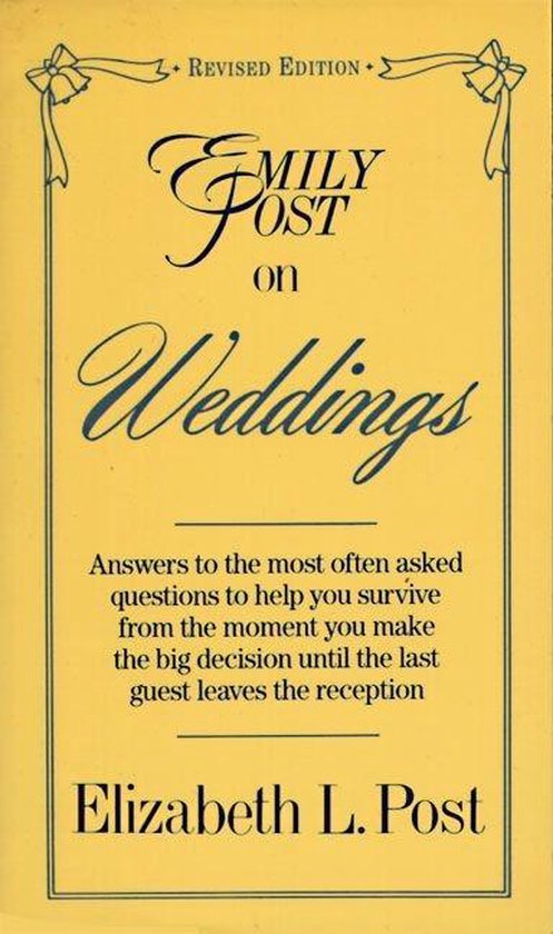 Emily Post on Weddings - cover