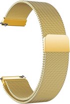 Bracelet Milanais de Luxe Samsung Galaxy Watch Active 1/2 20MM |Convient pour: version 40 & 44 MM|Or / Or| Qualité premium |Taille unique| ACIER INOXYDABLE |TrendParts