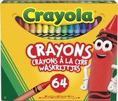 Crayola - 64 waskrijtjes - Inclusief Slijper, voor School en Vrije Tijd