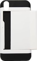 ADEL Kunststof Back Cover Hardcase Hoesje Geschikt voor iPhone XS Max - Pasjeshouder Wit