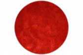 Liv 45 - Rond hoogpolig vloerkleed in het Rood