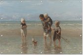 Kinderen der zee | Jozef Israëls | 1872 | Tuindecoratie | Tuindoek | 180CM x 120CM | Schilderij | Tuinposter | Spandoek | Oude meesters