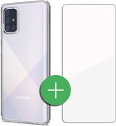 TORCE® Samsung A71 Hoesje - Case Transparant + Gratis Glass Screenprotector