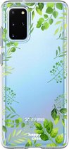 HappyCase Samsung S20 Plus Hoesje Flexibel TPU Leaves Print