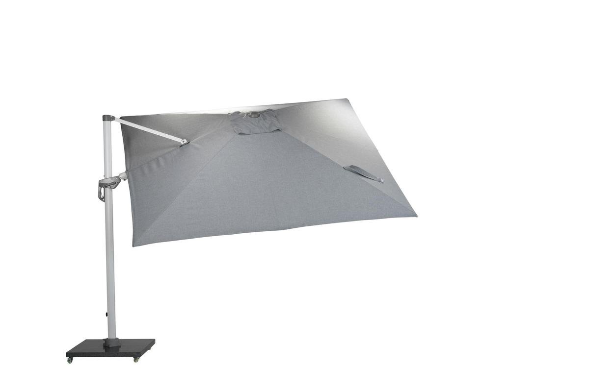 Garden Impressions Hawaii Deluxe zweefparasol - 300 x 300 - wit/ lichtgrijs – foto 6