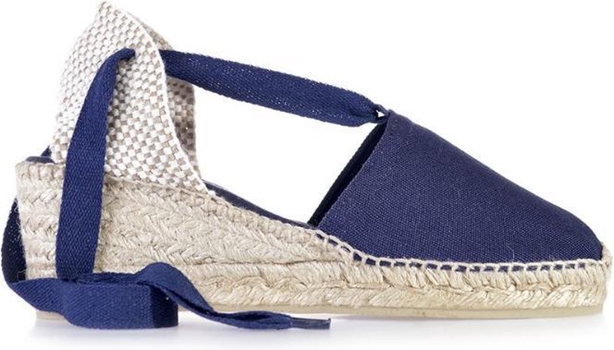 Toni Pons Valencia Canvas Navy Dames Espadrilles met sleehak –