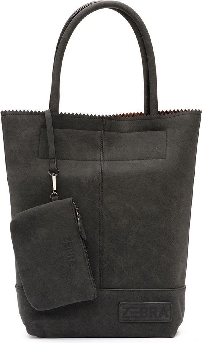Zebra Kartel Shopper - Zwart