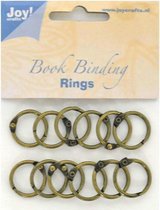 Joy!Crafts • Boekbinders ringen 20mm 12 stuks antiek koper