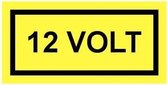 12 volt sticker 100 x 50 mm