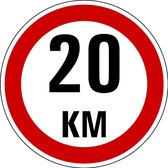 Maximaal 20 km sticker, A1 200 mm