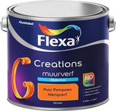 Flexa Creations - Muurverf Zijde Mat - Mengkleuren Collectie - Puur Pompoen  - 2,5 liter