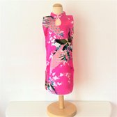 Roze Chinese jurk maat 134/140