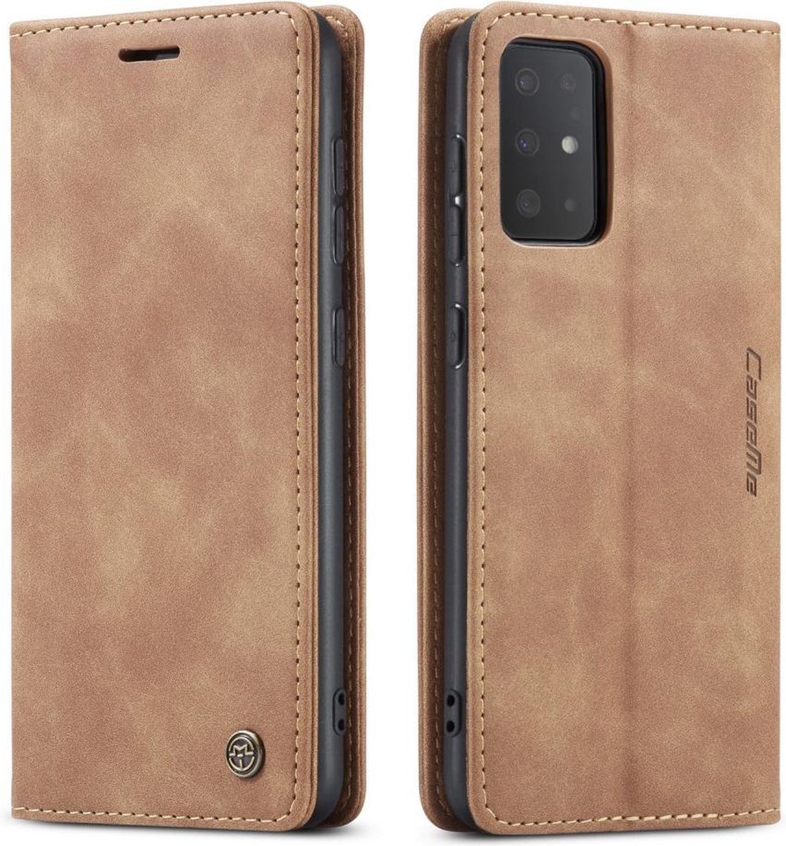 CaseMe Book Case - Geschikt voor Samsung Galaxy S20 Plus Hoesje - Bruin